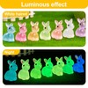 CHROMACRAFT Pack of 70 Luminous Rabbit Ornaments, Small Resin Ornaments,
