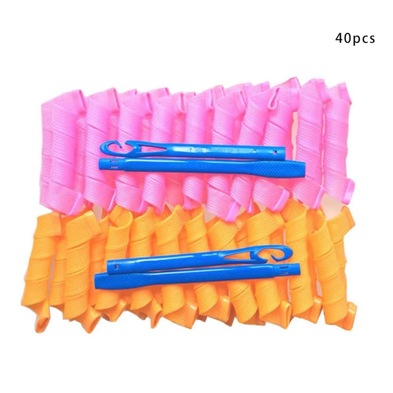 CENPEK 40 Pieces Spiral Hair Rollers for Long Hair No