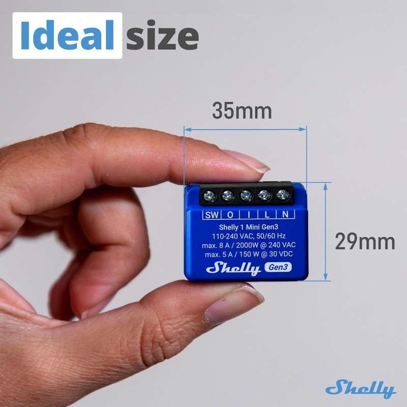 Shelly 1 Mini Gen3 | WiFi Smart Switch Relay 1