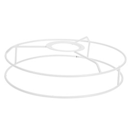 Angoily Round White Iron Lampshade Frame for Shade, Lamp, Chandelier, Pendant Light, DIY Kit