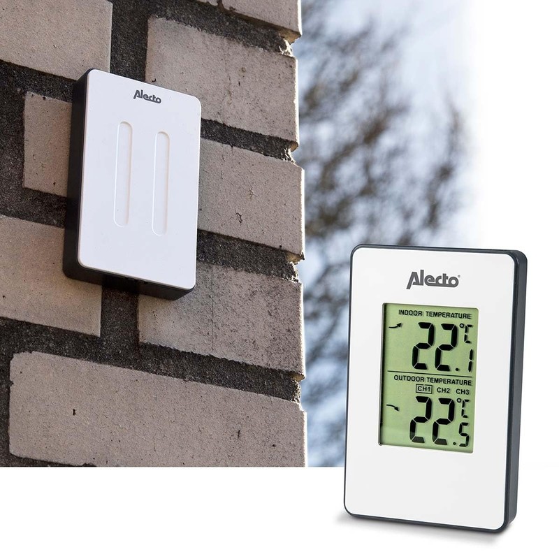 Alecto ws-1050 Digital Weather Station, White, 14 x 2 x