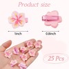 CÉLLOT 25Pcs Small Mini Clips with Spring Flower Design,Pink Cherry