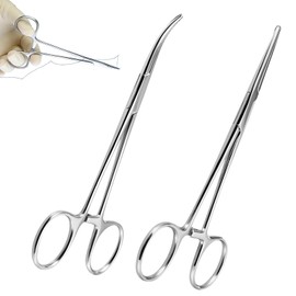 2Stück Piercing Zange,Piercing Zange Für Kugeln,Arterienklemme,Piercingzange,Arterienklemme Angeln,Selbstverriegelnde Piercing Zange,Fischerei Klemme Mit Sägezahndesign,Fur Diy Handwerk Haustierpflege