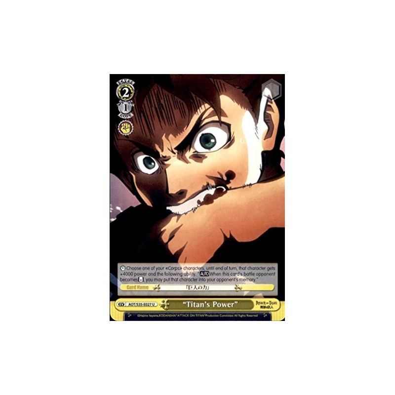 Weiss Schwarz - "Titan's Power" - AOT/S35-E027 - U (AOT/S35-E027)