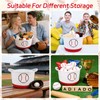 Baseball Woven Basket-Cute Cotton Rope Gift Basket Embroidered Baseball