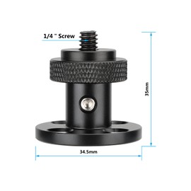 CAMVATE 1/4"-20 Aluminum Male Thread Screw Mount with Wall/Desk Mount, Round Shape - 3084