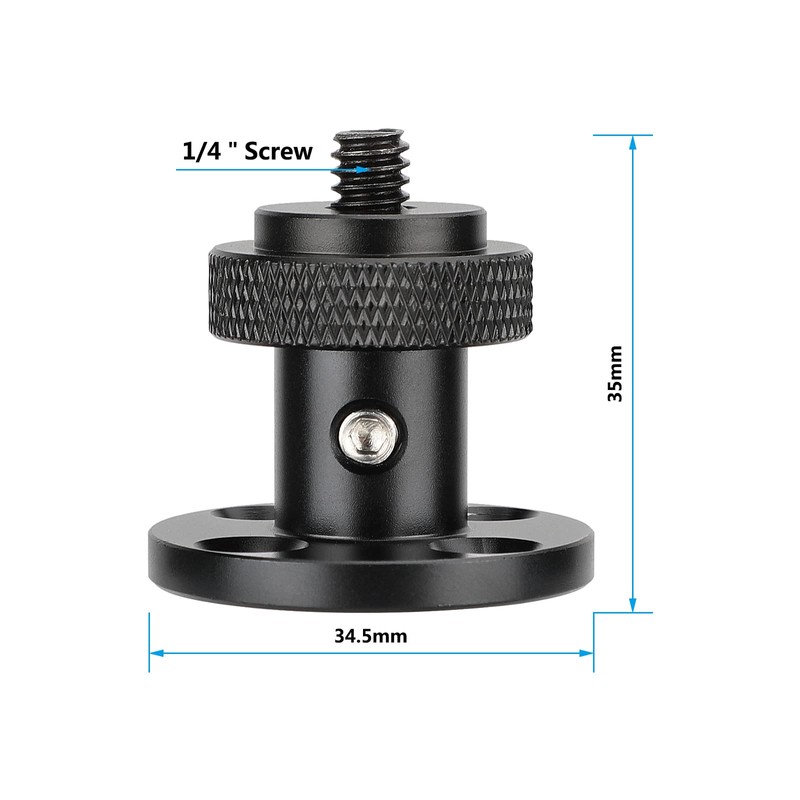 CAMVATE 1/4"-20 Aluminum Male Thread Screw Mount with Wall/Desk Mount,