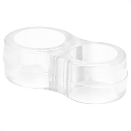 WAGNER Door Handle / Window Buffer Double Ring Set of 4 45 x 25 x 15 mm Unusual Wall Buffer Transparent for All Doors with Latches Diameter 16 - 20 mm Diameter to Attach – 15526004