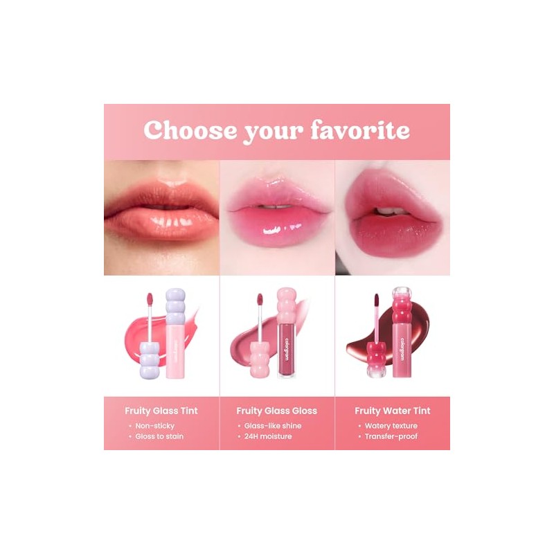 Labial Fruity Glass Tint 12 Buttercup Pink 3gr Rosa