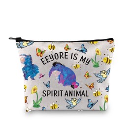 BDPWSS Eeyore Gift Funny Eeyore Lover Gift Eeyore is My Spirit Animal Eeyore Makeup Bag Cartoon Character Fans Gift (Spirit Animal eey bagCA)