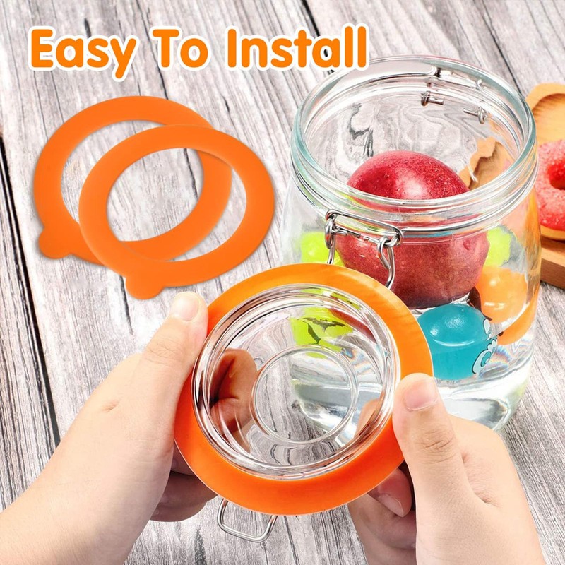 HJIAMA Rubber Rings, Pack of 12, Rubber Rings for Weck