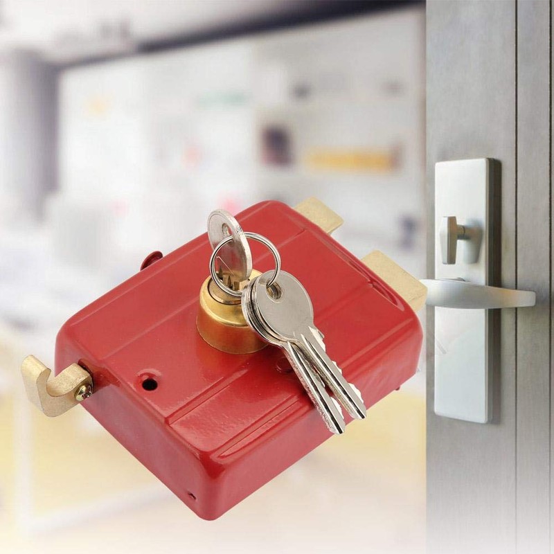 LZKW Heavy Duty Metal Anti-Gate Locks, Key Lock for Iron