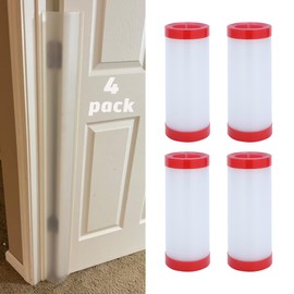 4PCS Baby Proofing Door Finger Pinch Protector Door Jam Shield for Child Safety Finger Pinch Guard Hinge Protectors for Kids/Pet(Clear+Red)