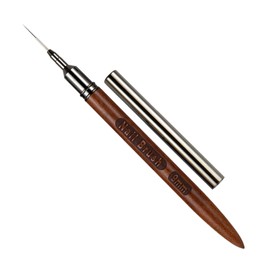 SILPECWEE Wooden Nail Art Brushes, Nail Art Liner Brush for Thin Details, Fine Drawing Liner Brush UV Gel Polish Painting Nail Design Tools Sizes - 9mm