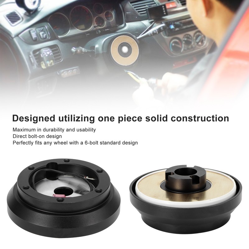 Steering Wheel Quick Release Hub Adapter 6 Holes Fit for