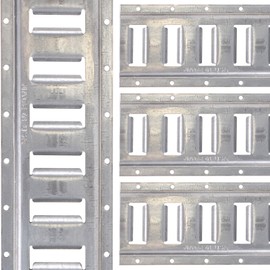 US Cargo Control E Track, Made in USA, 12 Gauge Steel 8 FT Galvanized E Track Rail (4 Pack) Horizontal ETrack Rails for Trailers, Garages, Cargo Vans, 6,000 Pounds Break Strength Per E-Track Slot