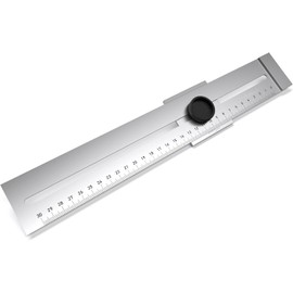 CYTGOUPER 0-300 mm Marking Gauge Metal, Parallel Scriber Marking Gauge with Hardened Marking Edge, Stainless Steel Precision Scribing Tool with Fixed Slider for Woodworking Tools
