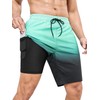 SILKWORLD Men's Swim Trunks Quick Dry Beach Shorts with Compression