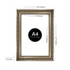 Almost Frameless A4 Gunmetal Ornate Picture Frame Fits A4 (21