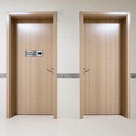 Please Use Other Door Sign Aluminum 12x4 Inch Self-Adhesive Left Right Arrow Metal Waterproof for Business Office Entrance 4 Pack