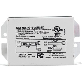 Solus IG13-20ELSX Electronic 120V Fluorescent Lamp Ballast, Easy Install & Energy Saving, Great for Aquarium & Terrarium Lamp Lighting, UL & CUL, Operates Linear & Compact Fluorescent Lamps