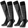 Easy S BLK Snowboarding Ski Socks, 2 Pairs Set, Soft