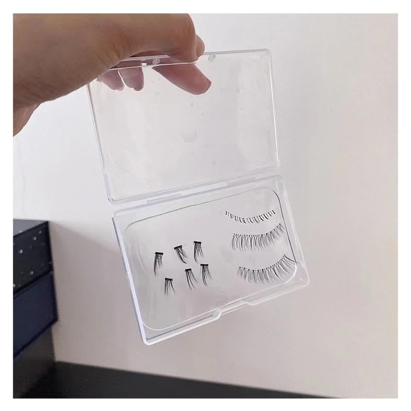 Manqianxun false eyelash adhesive storage box. Portable dust-proof transparent false