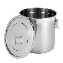 304 Stainless Steel Airtight Canister for Kitchen, 8.7Gal Canisters Container with Lids and Sturdy Locking Clamp,Bucket Food Storage Containers Airtight for Flour Coffee Bean Tea (33L)