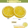 UDNFHL 15 Plastic Pieces Simulated Lemon Slices, Simulated Fruit Decoration,