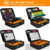 JUNDUN Fireproof Document Box,Hard Case Fireproof Document Organizer with Lock，Home