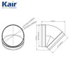 Kair 45 Degree Elbow Bend 150mm - 6 inch Round