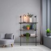 HBLYJS Industrial Pipe Shelving System with 4 Tiers, Black Iron