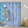 Riyidecor Funny Gothic Skull Shower Curtain 60Wx72H Inch Kids Spooky
