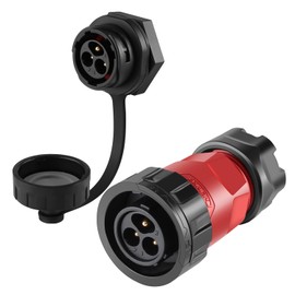 CNLINKO YM-20 3-Pin Waterproof Connector, IP68 Circular Connector, Quick Plug Aviation Connector, PBT Plastic Housing Solder Plug M20 Male Female (3 Pin)