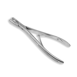 O.R. Grade Luer Bone Cutting Forceps, Curved, 8.75", Stainless Steel