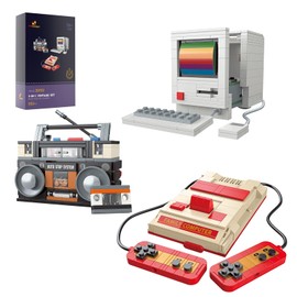 JMBricklayer Adult Vintage Building Sets 20132, Retro Game Console Computer Radio Collectible Model to Build, Nostalgic 80s Gifts for Retro Lovers and Gamers, Unique Vintage Decor Elements(552 Pieces)