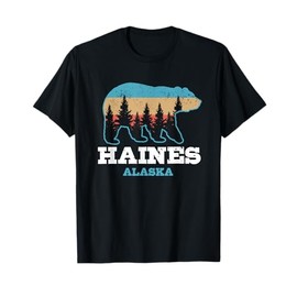 Haines Alaska Vintage Bear Grizzly Nature Souvenir Gift T-Shirt