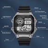 Electronic Sports Watch 12 24 Hours Waterproof Digital Wrist Watch