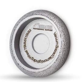 SHDIATOOL 3 Inch Profile Hand Diamond Wheel Height 15mm Convex Curve Edge Grinding for Stone Marble Granite Rock