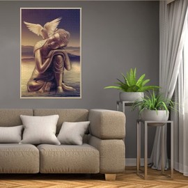 WACYDSD Puzzle 1000 Pieces Buddha and White Dove Classic Puzzle DIY Kit Wooden Toy Unique Gift Home Decor