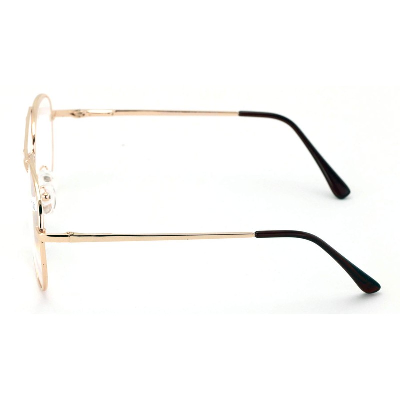 V.W.E. Classic Metal Reading Glasses - Spring Hinge Tear Drop