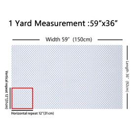 The Yard, tela decorativa de círculos geométricos modernos, suministros de acolchado de lunares violetas para costura, manualidades de estilo francés, 2 yardas, 72 pulgadas de largo x 59 pulgadas de