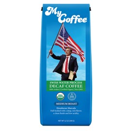 Whole Bean MyCoffee - Organic, Specialty Grade, 100% Arabica, Non-GMO Coffee [DECAF Medium Roast, 12oz Bag]