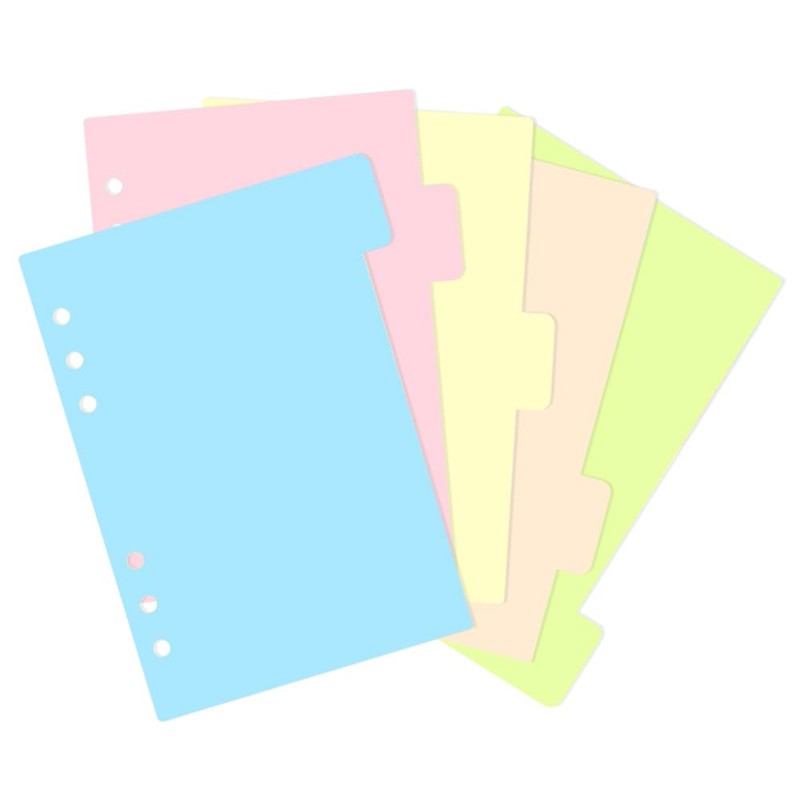 burkfeeg 25 Sheets / 5 Sets Folder Dividers A5 6