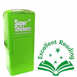 Teacher Stamp | Education Marking Stamp | Reward Stamps for School - Excellent Reading Book Design
