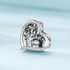 NINGAN 925 Sterling Silver Heart Charm Bead for Jewelry and
