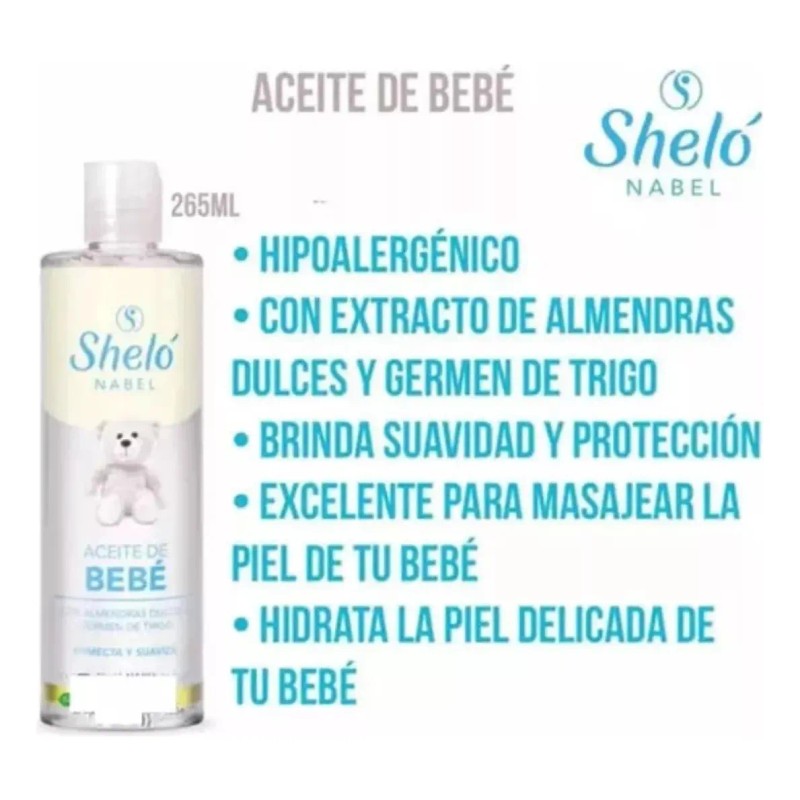 Kit Cuidado Del Bebé/ Shampoo, Aceite, Body, Talco & Crema