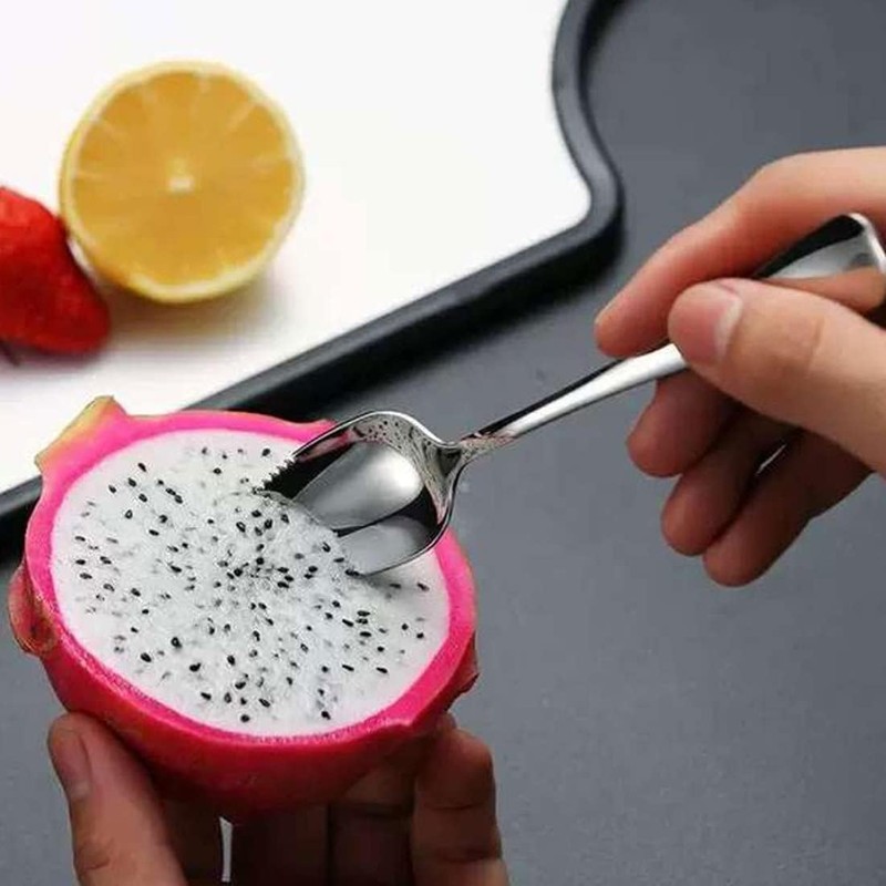 2 Pcs Silver Spoon Grapefruit Spoon Stainless Steel Grapefruit Spoon,