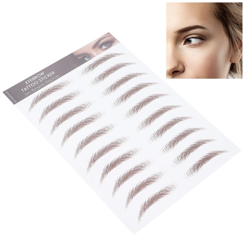 6D Eyebrow Tattoo Sticker, Professional Waterproof Eyebrow Transfer Sticker, Eyebrow