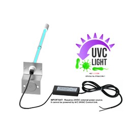 24VDC 14" Bulb UV Lamp Coil Cleaner for A/C HVAC with Germicidal Bulb and Magnet - Requires 24 VDC Power Input!